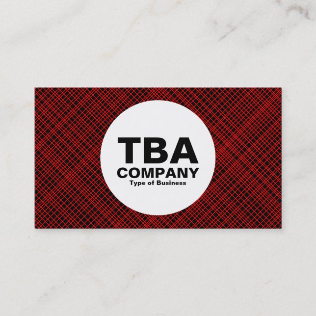 Tarjeta De Visita Círculo - Líneas rojas (Anverso)