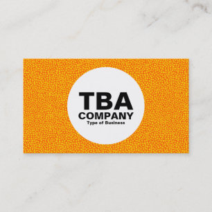 Tarjeta De Visita Círculo - Lugares al azar - Ámbar en Naranja