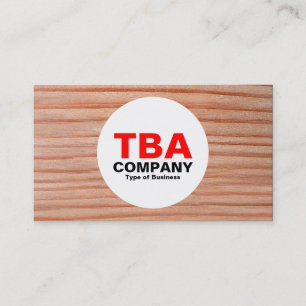 Tarjeta De Visita Círculo - Madera 01