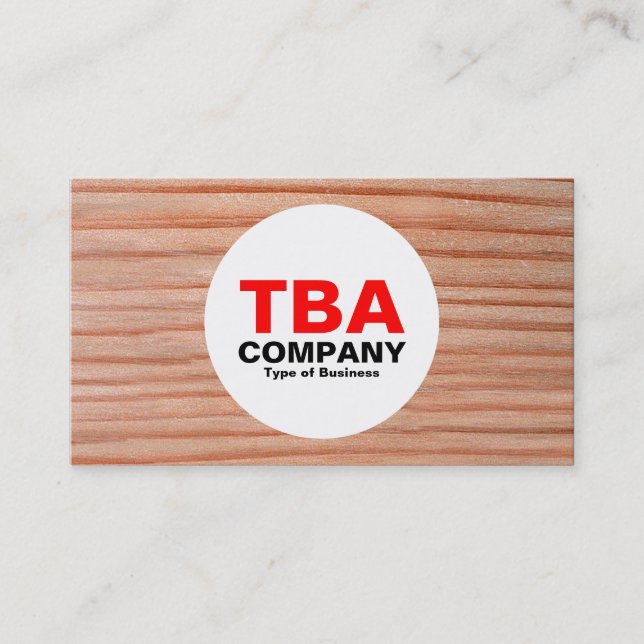 Tarjeta De Visita Círculo - Madera 01 (Anverso)