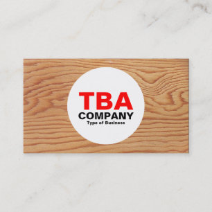 Tarjeta De Visita Círculo - Madera 02