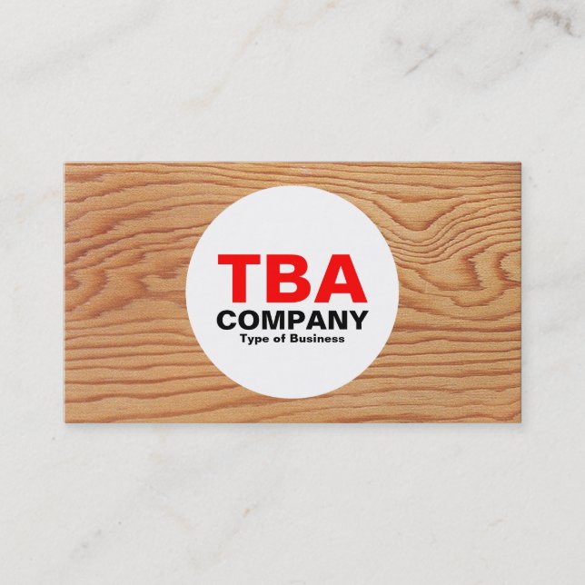 Tarjeta De Visita Círculo - Madera 02 (Anverso)