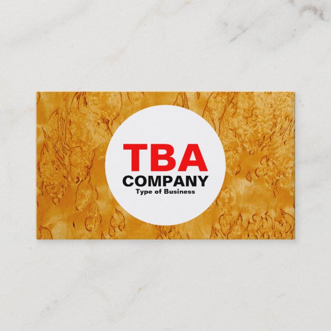 Tarjeta De Visita Círculo - Madera 03 (Anverso)