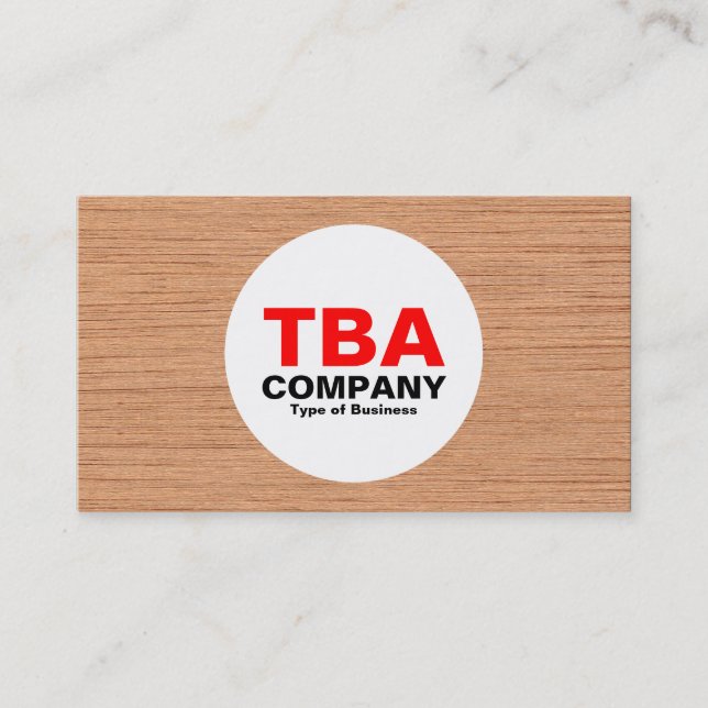Tarjeta De Visita Círculo - Madera 04 (Anverso)