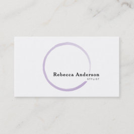 Tarjeta De Visita Círculo minimalista de color púrpura