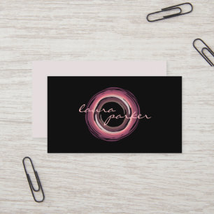 Tarjeta De Visita Círculo moderno acuarela Elegante Profesional