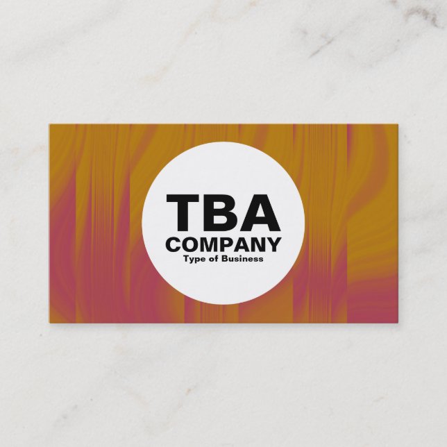 Tarjeta De Visita Círculo - Naranja abstracto (Anverso)
