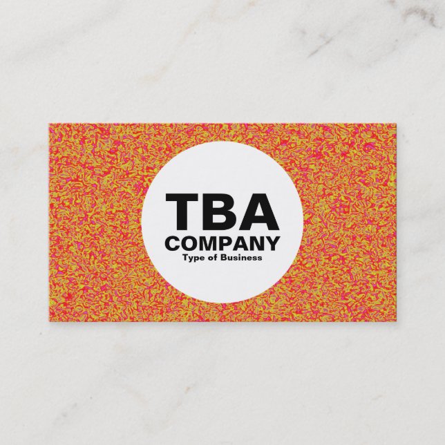 Tarjeta De Visita Círculo - Naranja Grave (Anverso)