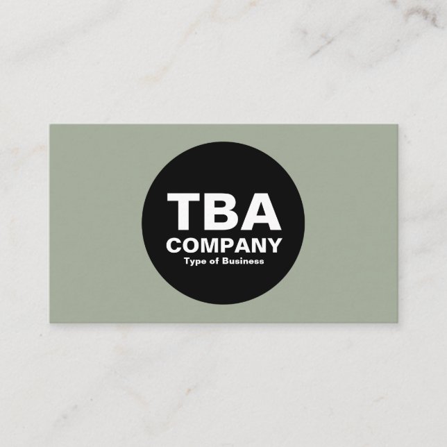Tarjeta De Visita Círculo negro - Gris cálido (Anverso)