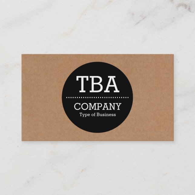Tarjeta De Visita Círculo negro v2 - caja de cartón (Anverso)