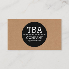 Tarjeta De Visita Círculo negro v2 - caja de cartón