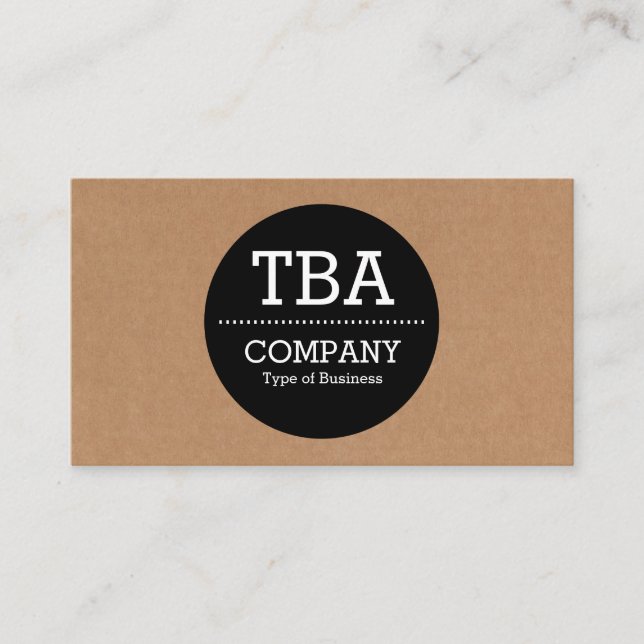 Tarjeta De Visita Círculo negro v2 - caja de cartón (Anverso)