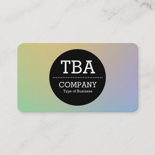 Tarjeta De Visita Círculo negro v2 - Gradiente suave (Anverso)