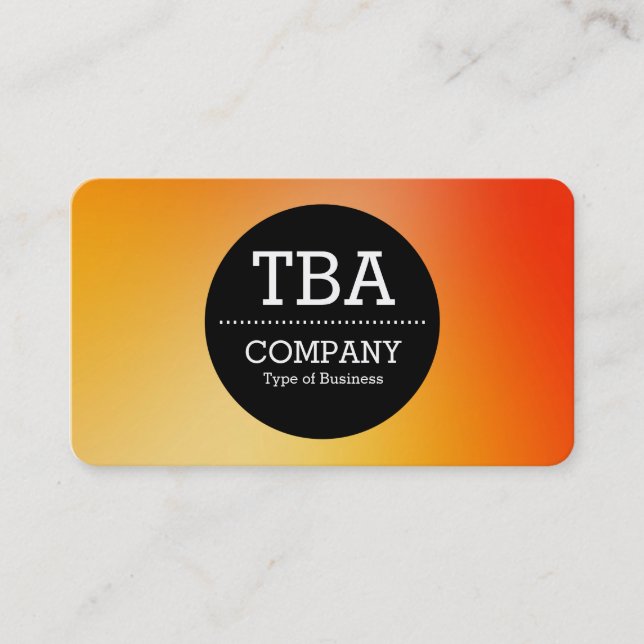 Tarjeta De Visita Círculo negro v2 - Gradiente suave (Anverso)