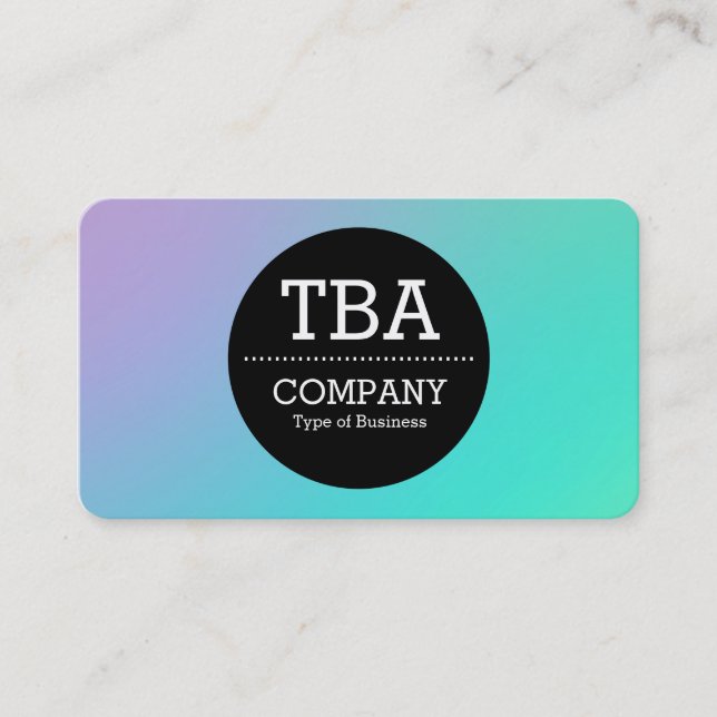 Tarjeta De Visita Círculo negro v2 - Gradiente suave (Anverso)