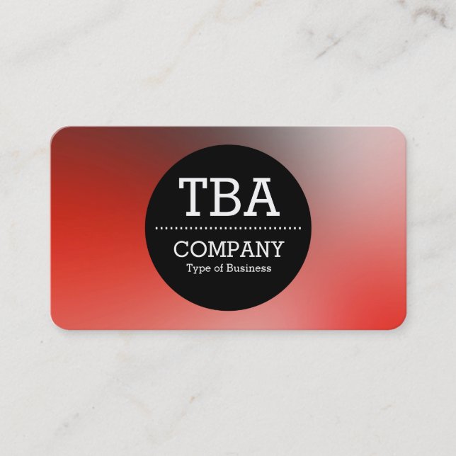 Tarjeta De Visita Círculo negro v2 - Gradiente suave (Anverso)