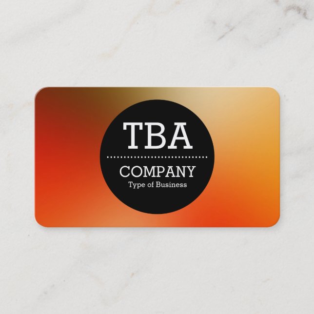 Tarjeta De Visita Círculo negro v2 - Gradiente suave (Anverso)