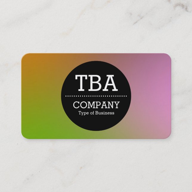 Tarjeta De Visita Círculo negro v2 - Gradiente suave (Anverso)