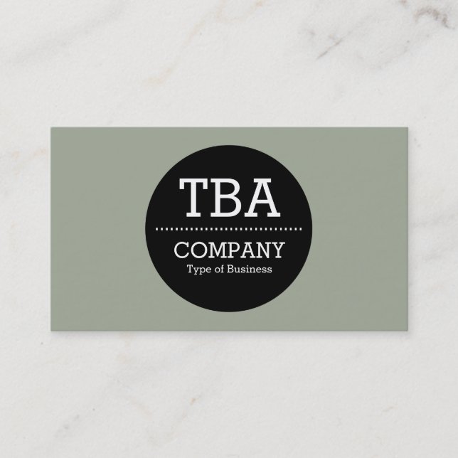 Tarjeta De Visita Círculo negro v2 - Gris cálido (Anverso)