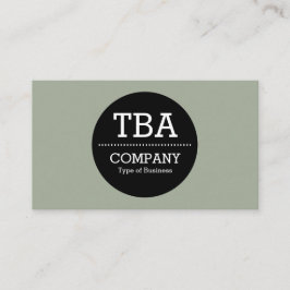 Tarjeta De Visita Círculo negro v2 - Gris cálido