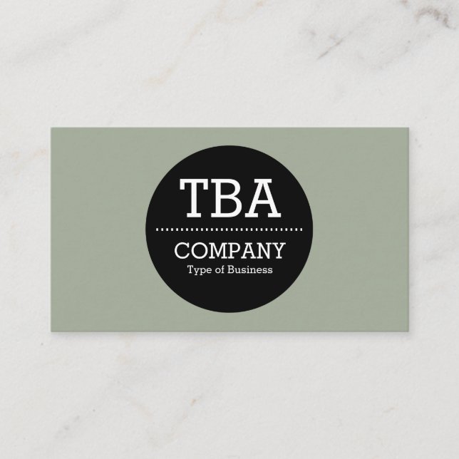 Tarjeta De Visita Círculo negro v2 - Gris cálido (Anverso)