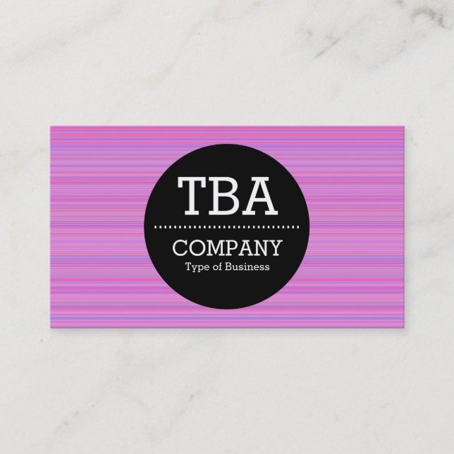 Tarjeta De Visita Círculo negro v2 - Pincel púrpura (Anverso)