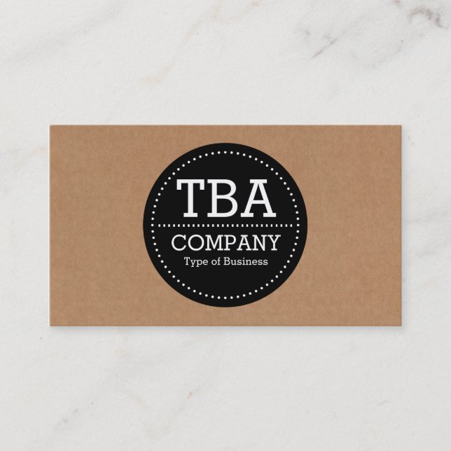 Tarjeta De Visita Círculo negro v3 - caja de cartón (Anverso)
