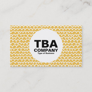 Tarjeta De Visita Círculo - Onda - Blanco sobre Amber efc050