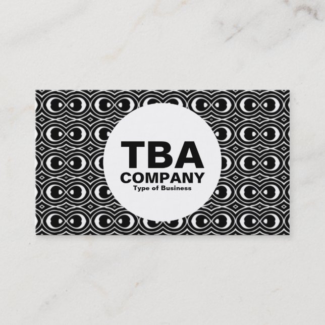 Tarjeta De Visita Círculo - Patrón abstracto (Anverso)