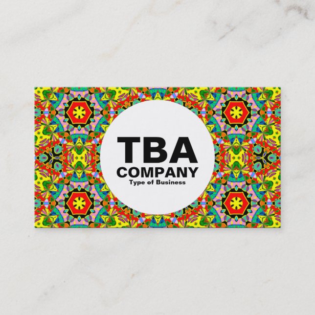 Tarjeta De Visita Círculo - Patrón abstracto (Anverso)