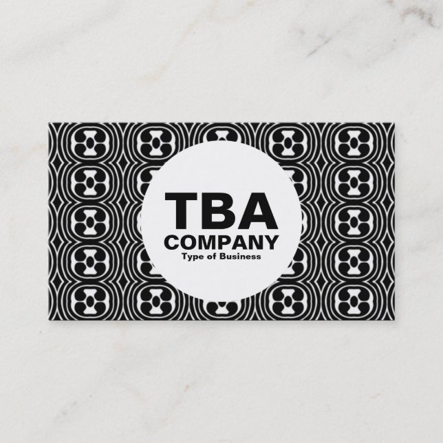 Tarjeta De Visita Círculo - Patrón abstracto (Anverso)