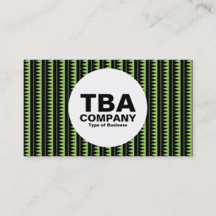 Tarjeta De Visita Círculo - Patrón azteca - Negro en verde: #9ccd5f