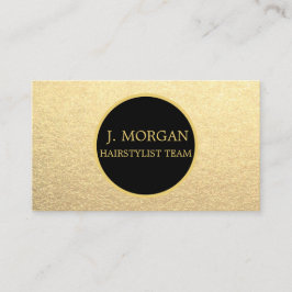 Tarjeta De Visita Círculo personalizado elegante moda de moda oro y 