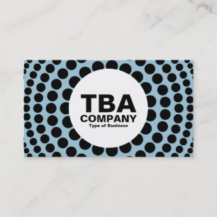 Tarjeta De Visita Círculo - Puntos Concéntricos - Azul pálido 9dc6d8