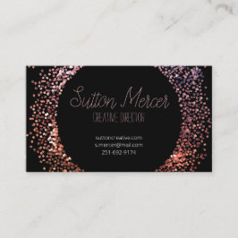 Tarjeta De Visita Círculo Purpurina rosado