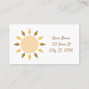 Tarjeta De Visita Círculo solar geométrico Thunder_Cove 