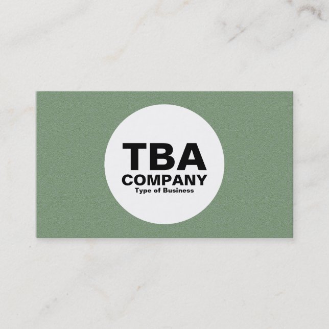 Tarjeta De Visita Círculo - Textura verde (Anverso)