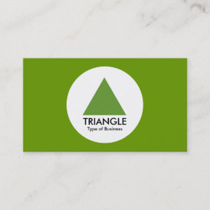 Tarjeta De Visita Círculo - Triángulo - Aguacate Verde