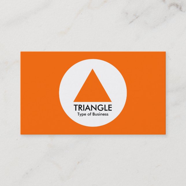 Tarjeta De Visita Círculo - Triángulo - Naranja (Anverso)