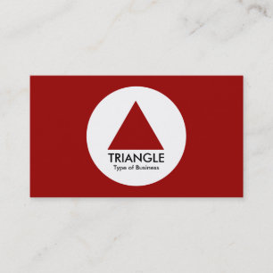 Tarjeta De Visita Círculo - triángulo - rojo de rubíes