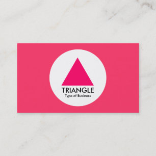 Tarjeta De Visita Círculo - Triángulo - Rojo neón