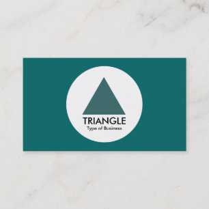 Tarjeta De Visita Círculo - triángulo - verde de musgo