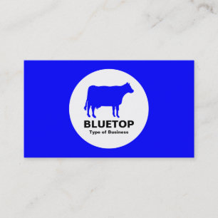 Tarjeta De Visita Círculo - Vaca - Negro