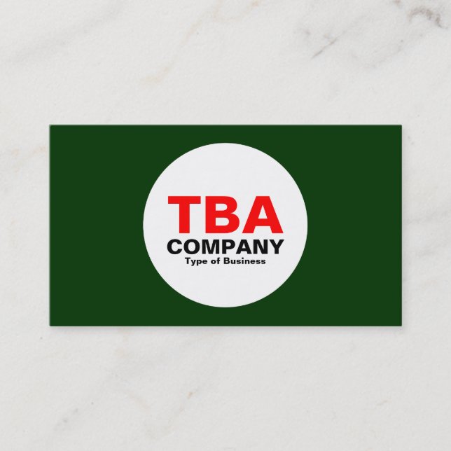 Tarjeta De Visita Círculo - Verde oscuro (Anverso)