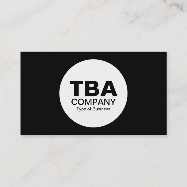 Tarjeta De Visita Círculo (versión Alt) - Negro (Anverso)