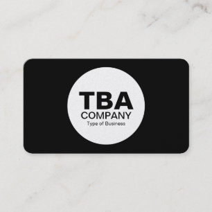 Tarjeta De Visita Círculo (Versión Alt) - Negro (Esquina redonda dor