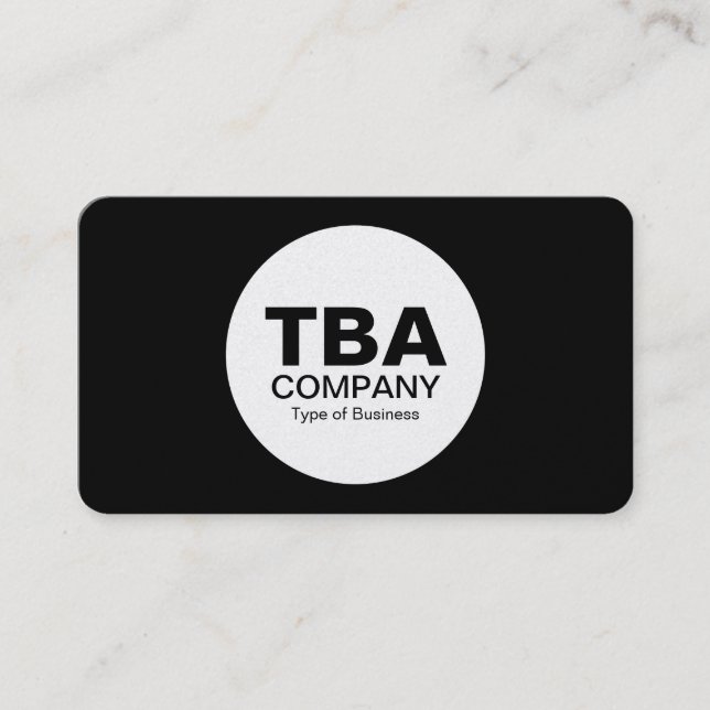 Tarjeta De Visita Círculo (Versión Alt) - Negro (Esquina redonda dor (Anverso)
