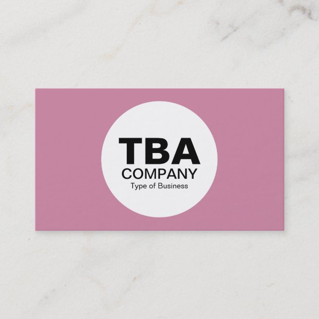 Tarjeta De Visita Círculo (versión Alt) - Rosa de Cashmere cf86a3 (Anverso)