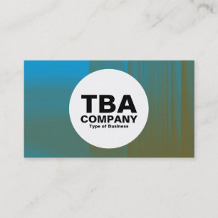 Tarjeta De Visita Círculo - Vidrio azul y Naranja