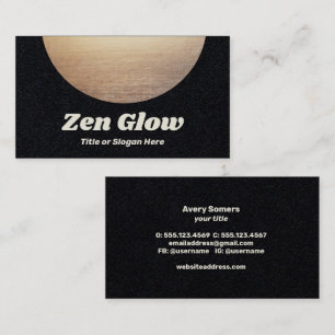 Tarjeta De Visita Círculo Zen de oro negro